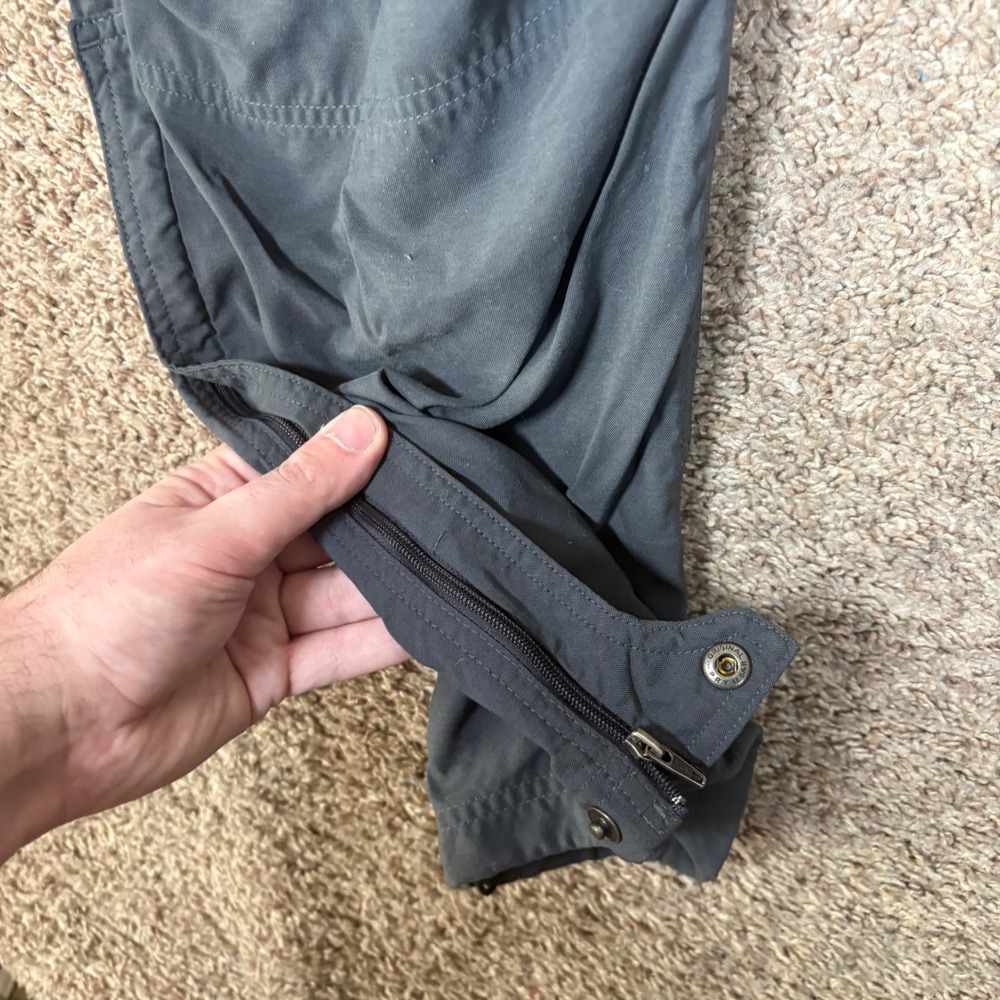 LL Bean Mens Gray Nylon Hiking Pants 40x32 Zip‎ Ankle Lightweight 0AMB2 - Picture 5 of 7
